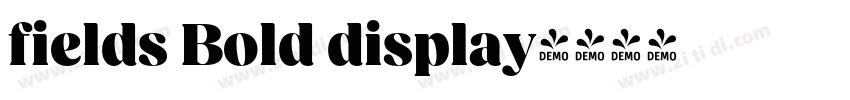 fields Bold display字体转换